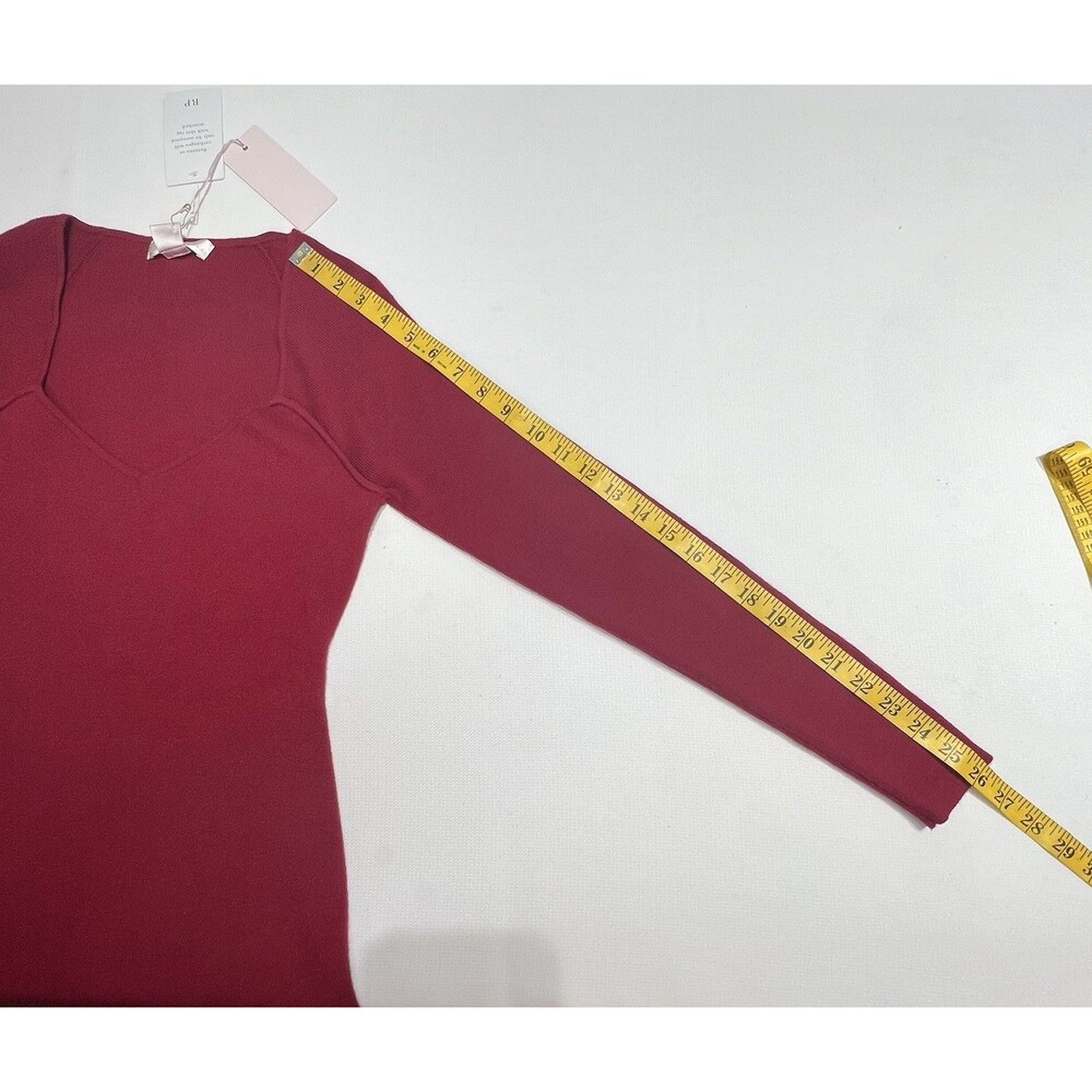 Rachel Parcell Red Romba Midi Sweater Dress Sz S Red A-line Classic Valentine - Picture 9 of 13